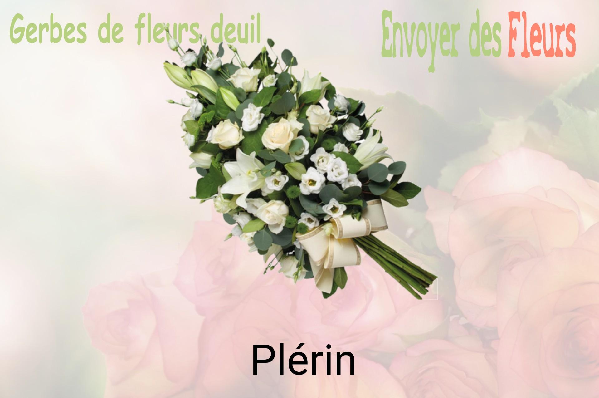 Gerbe de fleurs de deuil livrée à Plérin